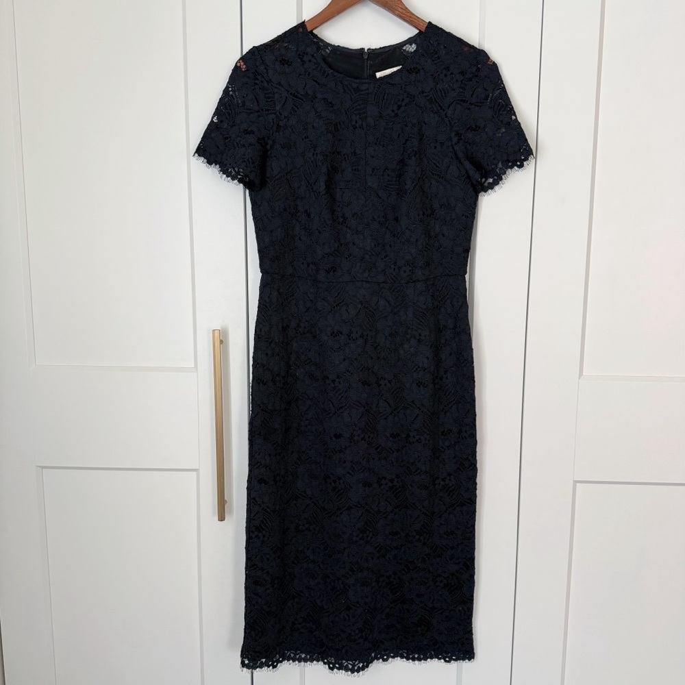 Shoshanna Women’s 8 Lace Floral Dress Short Sleeve Knee Length